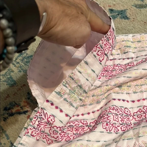 Upcycled kantha kid rock tee top m/l crazy oversized nwt boho graphic - Picture 5 of 5